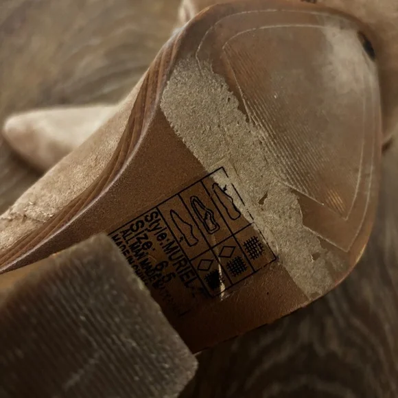 Tan "Suede" Booties - Picture 5 of 9